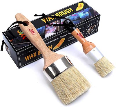 chalk and wax paint brush