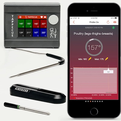 Wireless Meat Thermometer,IP67 Waterproof Meat Probe,200FT Digital Coo