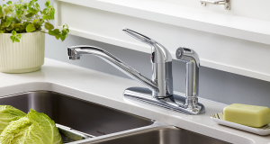 Side sprayer kitchen faucets