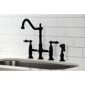 Bridge kitchen faucets with sprayers 