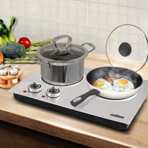 CUSIMAX 1800W Double Electric Cast Iron Hot Plate