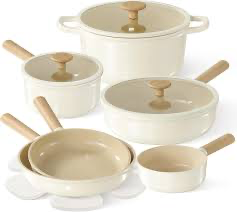 Modern ceramic cookware set with smooth nonstick surface ideal for everyday cooking