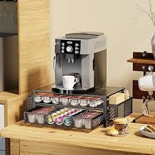 Rotating coffee pod holder with assorted pods