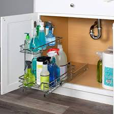 HOLDN STORAGE 4-Piece Modular Under Sink Cabinet Organizer Set - bathroom under sink organizer